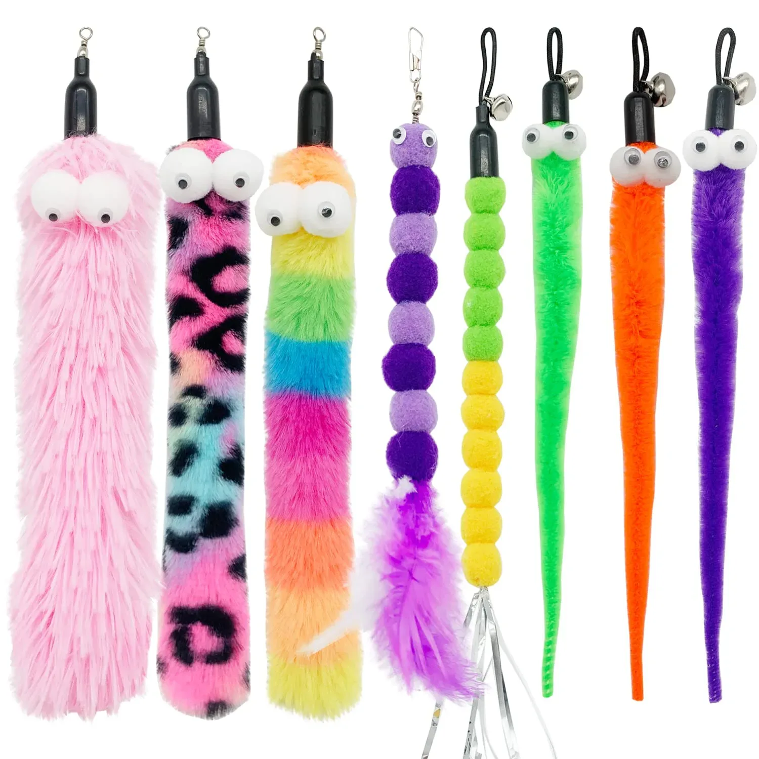 FOFOS Wormie cat feather toy image 2