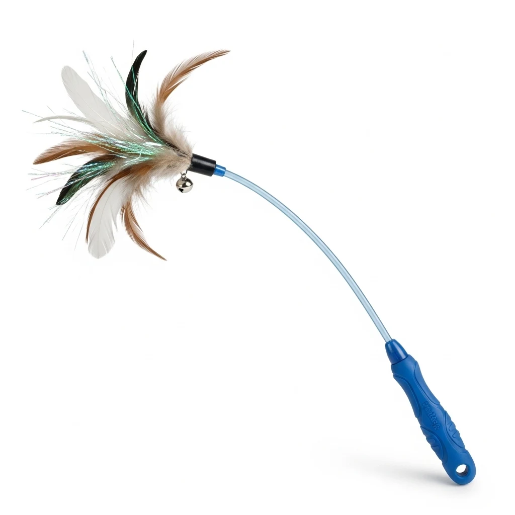 Pawise Feather teaser wand cat image 2