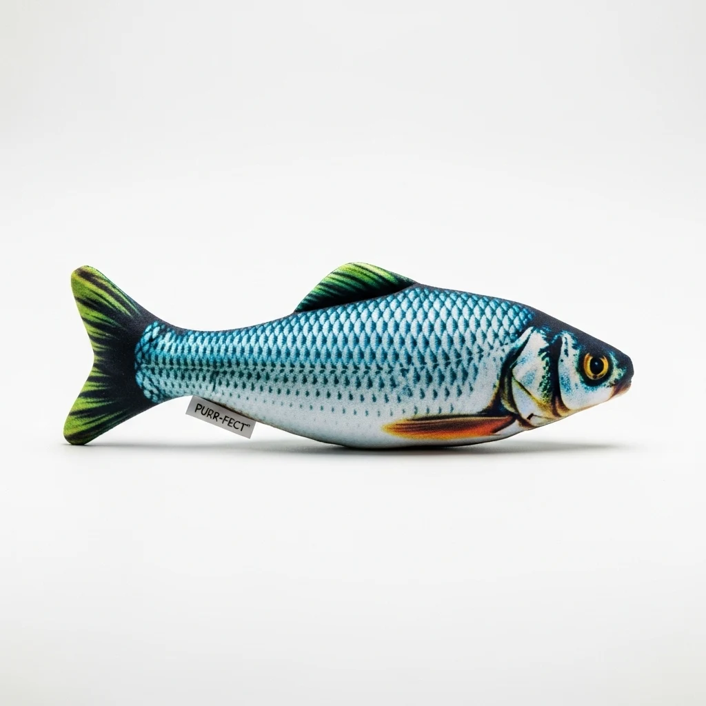 Purr-fect Feline Kicker fish plush