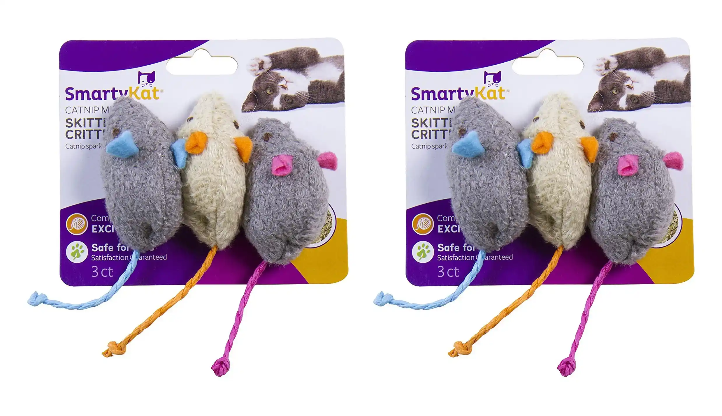 SmartyKat Skitter Critters catnip mice image 2