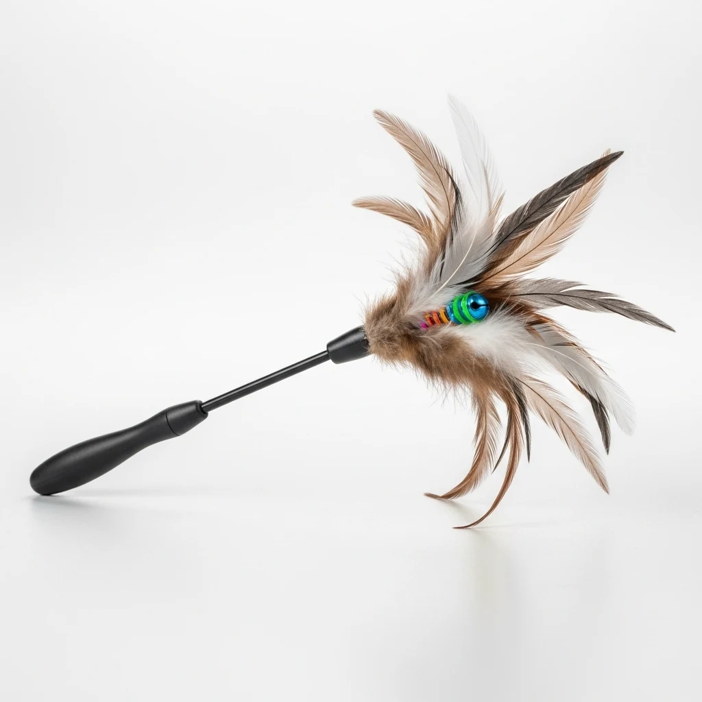 Vealind Interactive cat feather toy image 3
