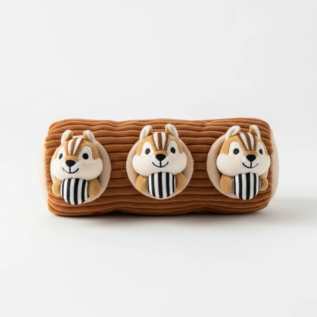 ZippyPaws Burrow log squeaky toy image 2